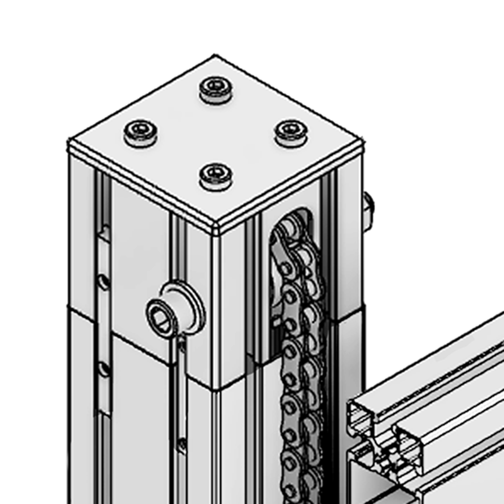 41-340-1 MODULAR SOLUTIONS 80 ROLL IN T-SLOT BAR ROLL INTO SLOT